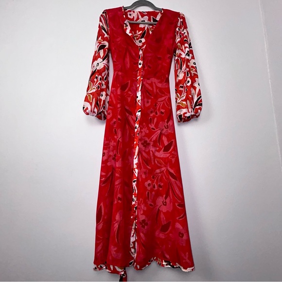 Massimo Dutti JACQUARD DRESS WITH LACE TRIM DETAIL - Picture 10 of 16